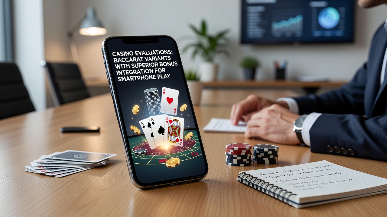 Detailansicht einer mobilen Baccarat-Oberfläche mit Bonus-Indikatoren